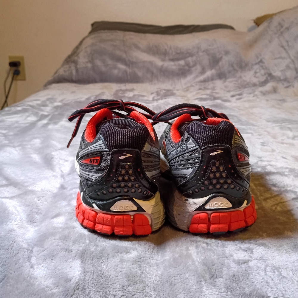 Brooks Adrenaline GTS 14 Mens 8.5 Running Shoes Black Silver Red 1101581D081 Y2K - Picture 6 of 9